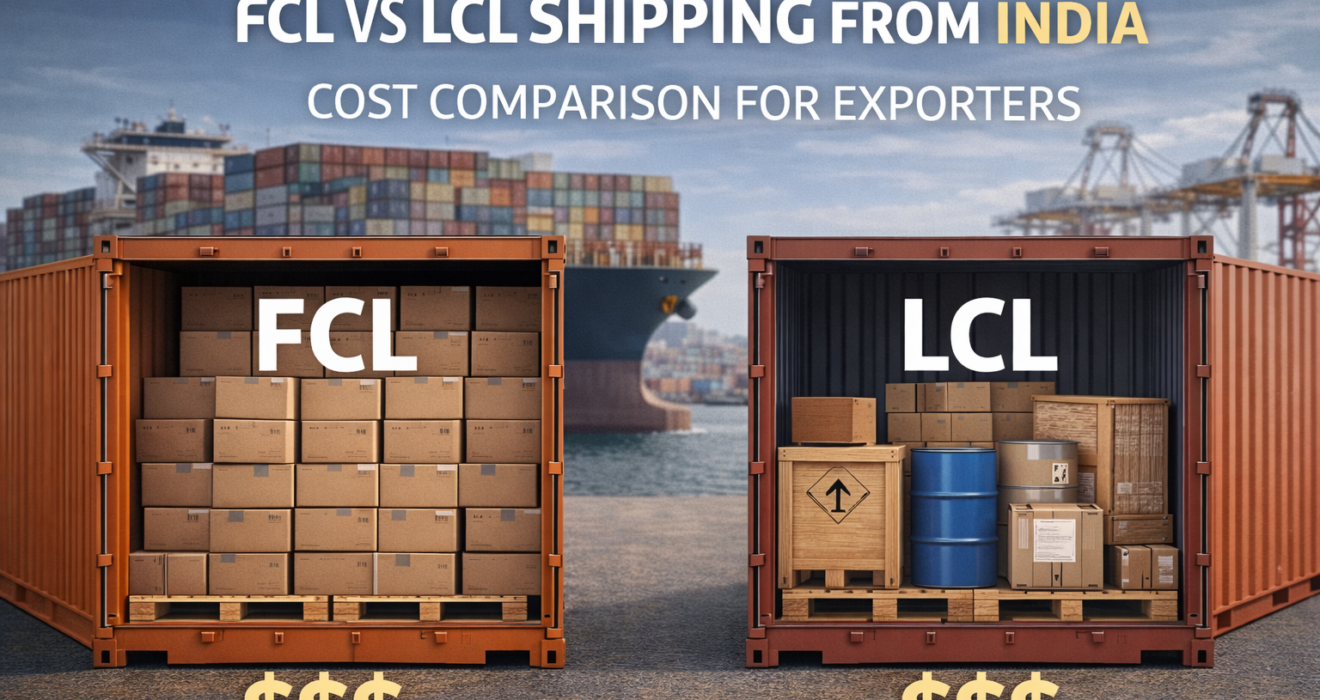 FCL vs LCL Shipping from India Cost Comparison for Exporters