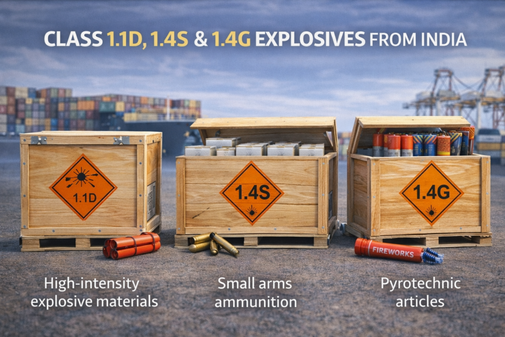 How to Ship Class 1.1D, 1.4S & 1.4G Explosives from India