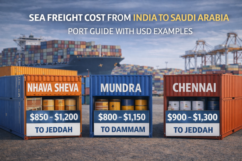 Sea Freight Cost from India to Saudi Arabia
