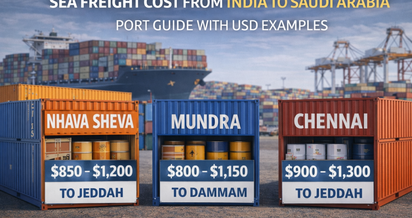 Sea Freight Cost from India to Saudi Arabia
