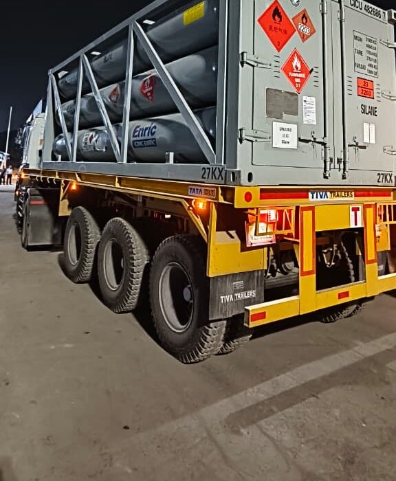 ISO tank export from Chennai to Shanghai carrying hazardous Silane residue handled by Aipex