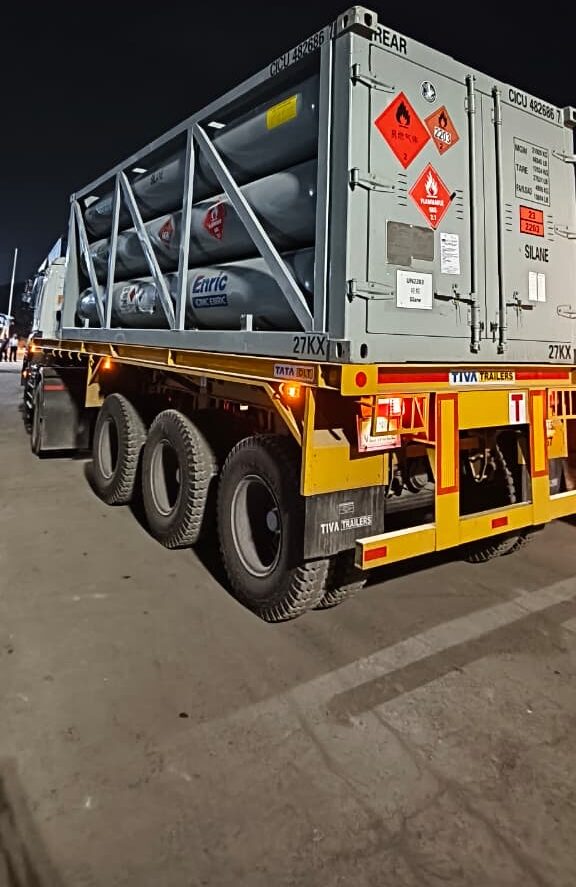 ISO tank export from Chennai to Shanghai carrying hazardous Silane residue handled by Aipex